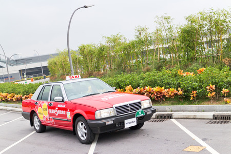 Nissan Taxi 2013 Model in Hong Kong Marketのeditorial素材