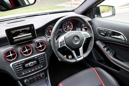 Mercedes-Benz A 45 AMG with white colour and sport packageのeditorial素材