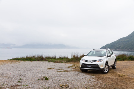 Toyota RAV4 2013 in off roadのeditorial素材