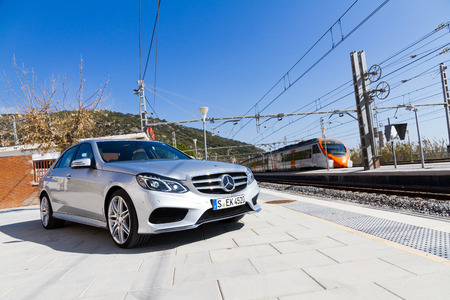 Mercedes-Benz E-Class 2013 Model, the best mid level sedan car.のeditorial素材