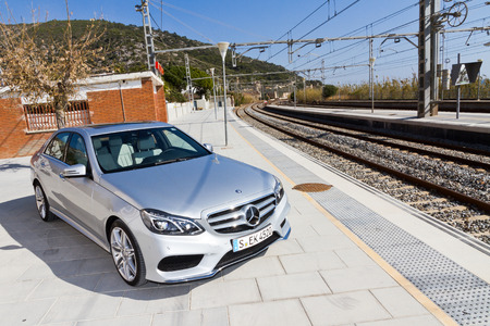 Mercedes-Benz E-Class 2013 Model, the best mid level sedan car.のeditorial素材