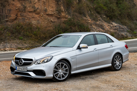 Mercedes-Benz E-Class 2013 Model, the best mid level high power output sport sedan car.のeditorial素材
