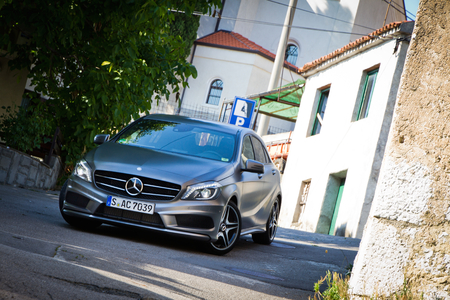 Mercedes-Benz A-Class 2012, new colour in this series.のeditorial素材