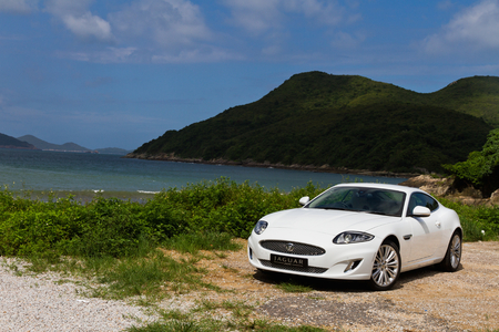 Jaguar XK 2012. Super high performance coupe. Made in UK.のeditorial素材