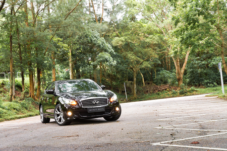 Infiniti M37S 2012  Sporty look in sedan  New design for car market のeditorial素材
