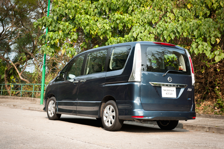 Nissan Serena Highway Star display in Hong Kong 2011のeditorial素材