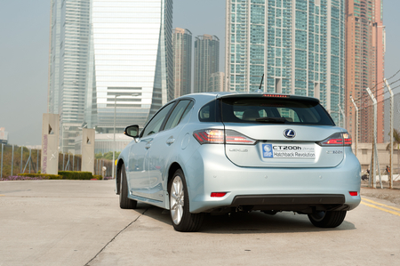 Lexus CT200h Hybrid Hatchback display in Hong Kong 2011のeditorial素材
