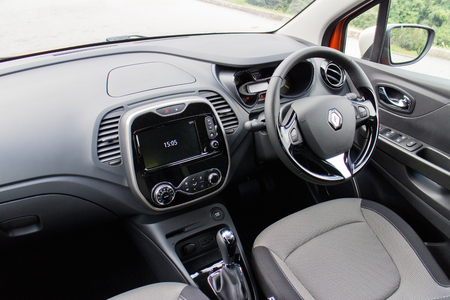 Hong Kong, China May 21, 2014 : Renault CAPTUR interior on May 21 2014 in Hong Kong.のeditorial素材