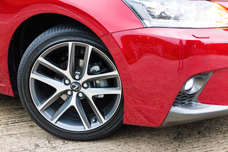 Hong Kong, China May 15, 2014 : Lexus CT200h F-Sport Test Drive on May 20 2014 in Hong Kong.のeditorial素材