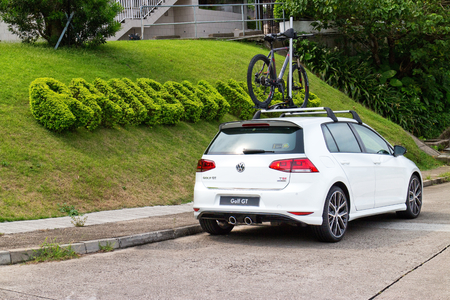 Hong Kong, China Jun 24, 2014 : Volkswagen Golf 2014 test drive on Jun 24 2014 in Hong Kong.のeditorial素材