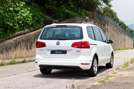 Hong Kong, China Jun 23, 2014 : Volkswagen Sharan 2014 test drive on Jun 23 2014 in Hong Kong.のeditorial素材
