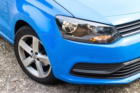 Hong Kong, China Aug 6, 2014 : Volkswagen Polo TSI 2014 test drive on Aug 6 2014 in Hong Kong.のeditorial素材