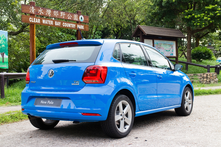Hong Kong, China Aug 6, 2014 : Volkswagen Polo TSI 2014 test drive on Aug 6 2014 in Hong Kong.のeditorial素材