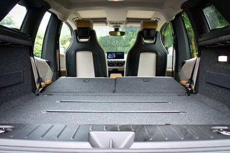 Hong Kong, China Aug 19, 2014 : BMW i3 e-drive 2014 Trunk on Aug 19 2014 in Hong Kong.のeditorial素材