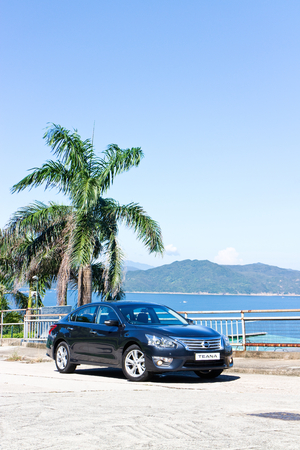 Hong Kong, China Aug 19, 2014 : Nissan TEANA 2014 test drive on Aug 19 2014 in Hong Kong.のeditorial素材