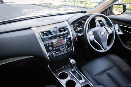 Hong Kong, China Aug 19, 2014 : Nissan TEANA 2014 Interior on Aug 19 2014 in Hong Kong.のeditorial素材