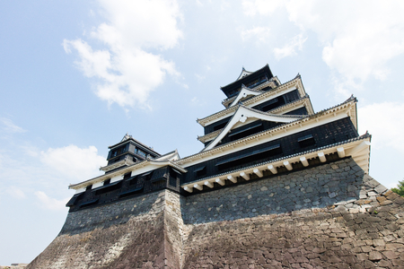 Kumamoto,Japan - May 2, 2014: Kumamoto Castle is a hilltop Japanese castle located in ChÅ«Å-ku, Kumamoto in Kumamoto Prefecture. It was a large and extremely well fortified castle. The castle keep is a concrete reconstruction built in 1960.のeditorial素材