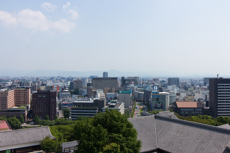 Kumamoto,Japan - May 2, 2014: Kumamoto Castle is a hilltop Japanese castle located in ChÅ«Å-ku, Kumamoto in Kumamoto Prefecture. It was a large and extremely well fortified castle. The castle keep is a concrete reconstruction built in 1960.のeditorial素材