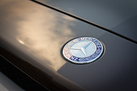 Hong Kong, China Sept 19, 2014 : Mercedes-Benz Logo 2014 test drive on Sept 19 2014 in Hong Kong.のeditorial素材