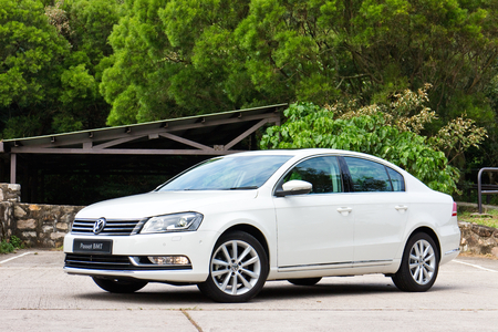 Hong Kong, China Sept 22, 2014 : Volkswagen Passat BMT 2014 test drive on Sept 22 2014 in Hong Kong.のeditorial素材