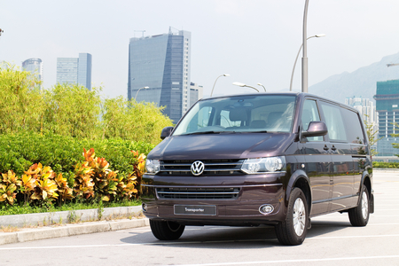 Hong Kong, China Sept 30, 2014 : Volkswagen Transport 2014 test drive on Sept 30 2014 in Hong Kong.のeditorial素材