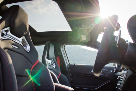 Hong Kong, China Oct 3, 2014 : Mercedes-Benz GLA 45 2014 Interior test drive on Oct 3 2014 in Hong Kong.のeditorial素材