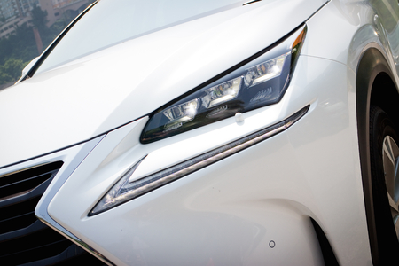 Hong Kong, China Oct 8, 2014 : Lexus NX 300h Hybrid SUV 2014 test drive on Oct 9 2014 in Hong Kong.のeditorial素材