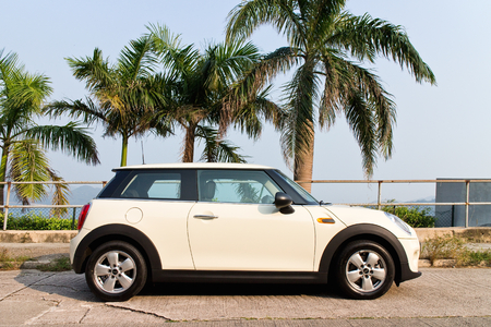 Hong Kong, China Oct 14, 2014 : Mini One 2014 test drive on Oct 14 2014 in Hong Kong.のeditorial素材