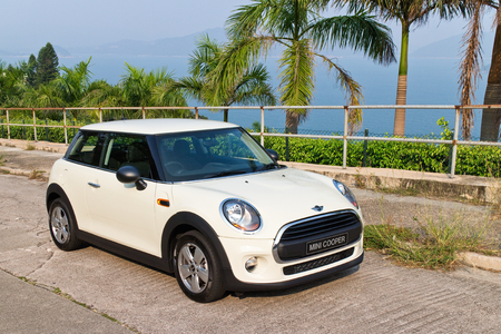 Hong Kong, China Oct 14, 2014 : Mini One 2014 test drive on Oct 14 2014 in Hong Kong.のeditorial素材