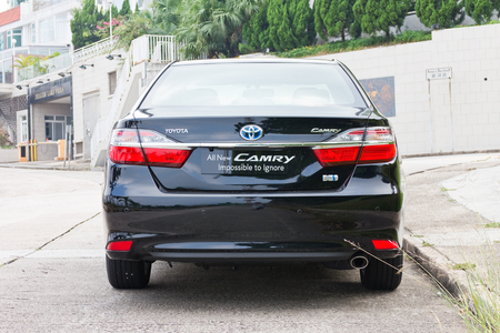 Hong Kong, China Oct 27, 2014 : Toyota Camry Hybrid 2014 test drive on Oct 27 2014 in Hong Kong.のeditorial素材