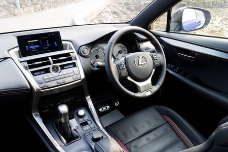 Hong Kong, China Jan 21, 2015 : Lexus NX 200t 2015 interior on Jan 21 2015 in Hong Kong.のeditorial素材