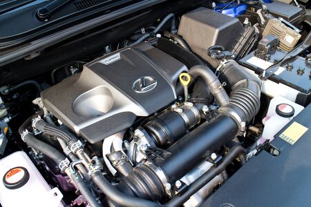 Hong Kong, China Jan 21, 2015 : Lexus NX 200t 2015 engine on Jan 21 2015 in Hong Kong.のeditorial素材