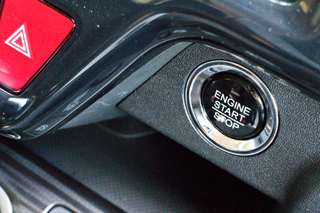 Hong Kong, China May 17 2015 :Honda Stepwgn 2015 Engine Start Stop Button on May 17 2015 in Hong Kong.のeditorial素材