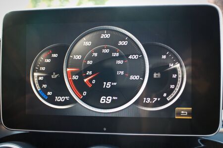 Basel, Swiss July 15 2015 : Mercedes-Benz All new GLC SUV 2015 Dash Board on July 15 2015 in Swiss.のeditorial素材