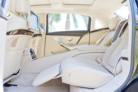 Hong Kong, China Aug 4 2015 : Mercedes-Maybach S 500 2015 Seat on Aug 4 2015 in Hong Kong.のeditorial素材