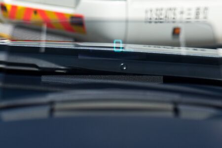 Hong Kong, China July 31 2015 : Mazda6 SKYACTIV-D 2015 Head up display on July 31 2015 in Hong Kong.のeditorial素材