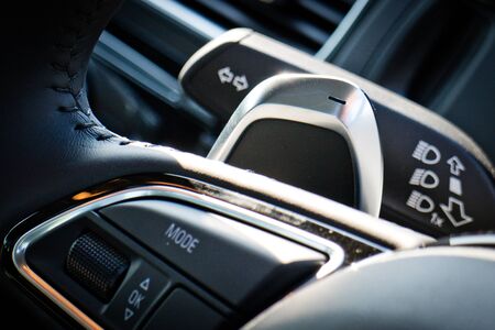 Hong Kong, China Dec 18, 2015 : Audi A5 2015 Gear Box Shift on Dec 18 2015 in Hong Kong.のeditorial素材