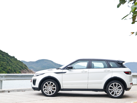 Hong Kong, China Jan 25, 2016 : Range Rover Evoque 2016 Test Drive Day on Jan 25 2016 in Hong Kong.のeditorial素材