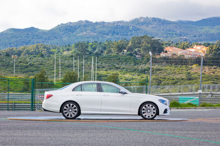 Portuguesa, March 3, 2016 : Mercedes-Benz E-Class 2016 Test Drive Day on Match 3 2016 in Portuguesa.のeditorial素材