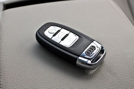 Hong Kong, China April 21, 2016 : Audi A5 35 TFSI 2016 Key on April 21 2016 in Hong Kong.