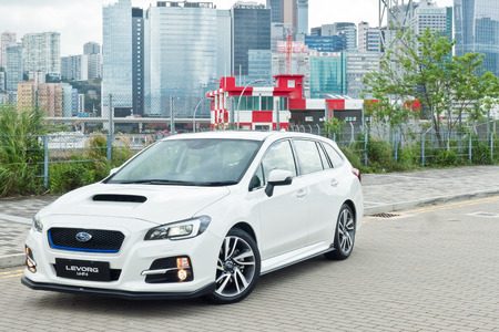 Hong Kong, China June 14, 2016 : Subaru Levorg 2016 Test Drive Day on June 14 2016 in Hong Kong.のeditorial素材