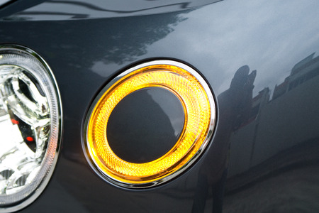 Hong Kong, China Oct 12, 2016 : Bentley Bentayga W12 Head Light on Oct 12 2016 in Hong Kong.のeditorial素材