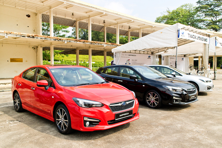 Hong Kong, China Jan 13, 2017 : Subaru Impreza 2017 Test Drive Day on Jan 13 2017 in Hong Kong.のeditorial素材