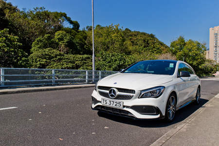 Hong Kong, China Dec 29, 2017 : Mercedes-Benz CLA Shooting Brake Dec 29 2017 in Hong Kong.のeditorial素材