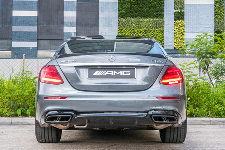 Hong Kong, China June 30, 2017 : Mercedes-AMG E 63 S 2017 Test Drive Day June 30 2017 in Hong Kong.のeditorial素材