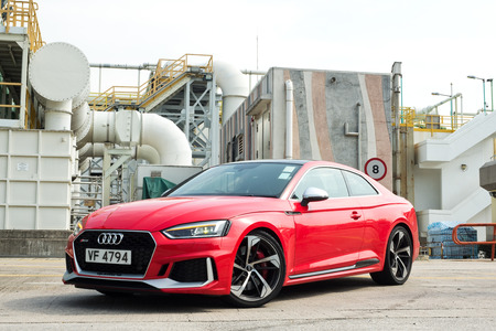 Hong Kong, China March 2, 2018 : Audi RS5 2018 Test Drive Day March 2 2018 in Hong Kong.のeditorial素材