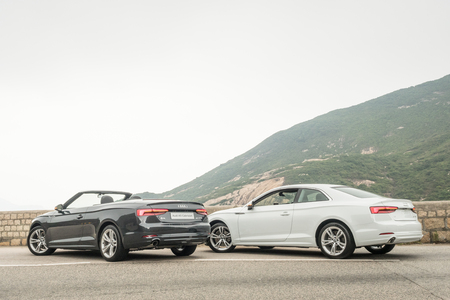 Hong Kong, China April 20, 2018 : Audi A5 Coupe 2018 Test Drive Day April 20 2018 in Hong Kong.のeditorial素材