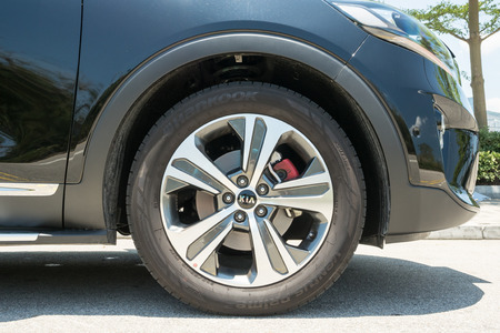 Hong Kong, China May 31, 2018 : Kia Sorento GT 2018 Wheel May 31 2018 in Hong Kong.のeditorial素材