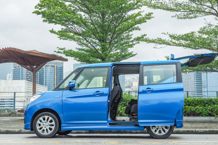 Hong Kong, China Aug 31, 2018 : Suzuki Solio Hybrid 2018 Test Drive Day Aug 31 2018 in Hong Kong.のeditorial素材