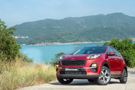 Hong Kong, China Nov 21, 2018 : KIA Sportage 2018 Test Drive Day Nov 21 2018 in Hong Kong.のeditorial素材